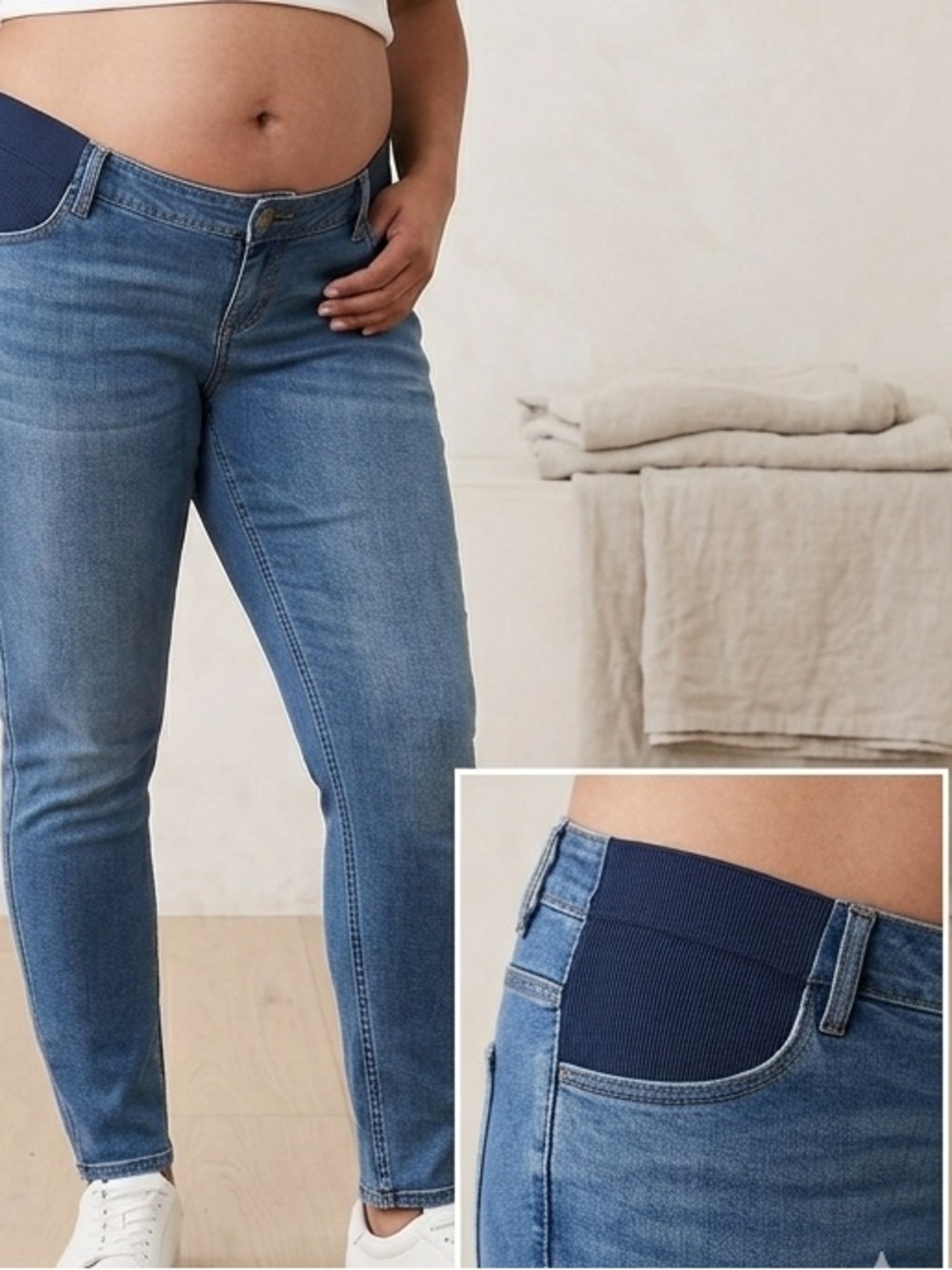 INGRID & ISABEL I Jeans Core Skinny Maternity Under Belly NWT Sizes 14/16
